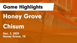 Honey Grove  vs Chisum Game Highlights - Dec. 2, 2023
