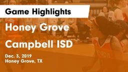 Honey Grove  vs Campbell ISD Game Highlights - Dec. 3, 2019