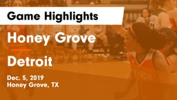 Honey Grove  vs Detroit  Game Highlights - Dec. 5, 2019