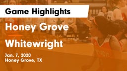 Honey Grove  vs Whitewright  Game Highlights - Jan. 7, 2020