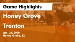 Honey Grove  vs Trenton  Game Highlights - Jan. 21, 2020
