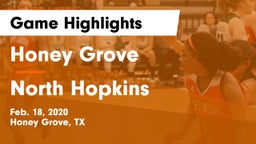 Honey Grove  vs North Hopkins   Game Highlights - Feb. 18, 2020