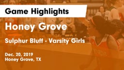 Honey Grove  vs Sulphur Bluff  - Varsity Girls Game Highlights - Dec. 20, 2019