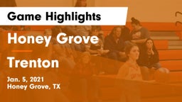 Honey Grove  vs Trenton  Game Highlights - Jan. 5, 2021