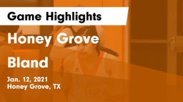 Honey Grove  vs Bland  Game Highlights - Jan. 12, 2021