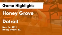 Honey Grove  vs Detroit  Game Highlights - Nov. 16, 2021