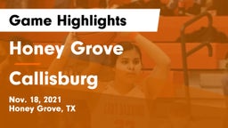Honey Grove  vs Callisburg  Game Highlights - Nov. 18, 2021