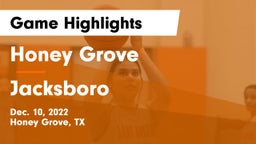 Honey Grove  vs Jacksboro  Game Highlights - Dec. 10, 2022