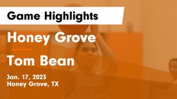 Honey Grove  vs Tom Bean  Game Highlights - Jan. 17, 2023