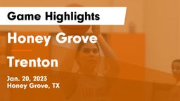 Honey Grove  vs Trenton  Game Highlights - Jan. 20, 2023