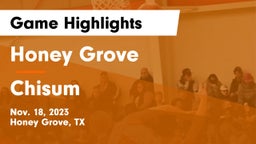Honey Grove  vs Chisum Game Highlights - Nov. 18, 2023