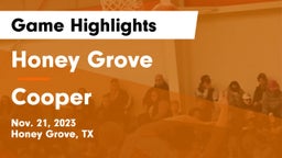 Honey Grove  vs Cooper  Game Highlights - Nov. 21, 2023