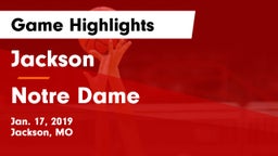 Jackson  vs Notre Dame  Game Highlights - Jan. 17, 2019