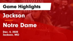 Jackson  vs Notre Dame  Game Highlights - Dec. 4, 2020