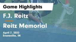 F.J. Reitz  vs Reitz Memorial  Game Highlights - April 7, 2022