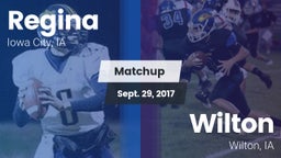 Matchup: Regina  vs. Wilton  2017