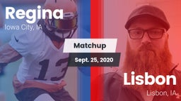 Matchup: Regina  vs. Lisbon  2020