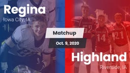 Matchup: Regina  vs. Highland  2020