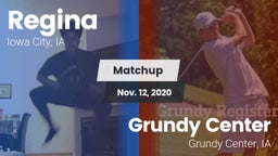Matchup: Regina  vs. Grundy Center  2020