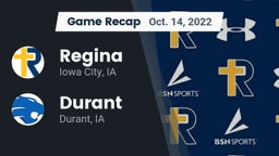 Recap: Regina  vs. Durant  2022