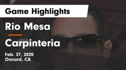 Rio Mesa  vs Carpinteria  Game Highlights - Feb. 27, 2020