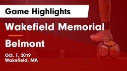 Wakefield Memorial  vs Belmont  Game Highlights - Oct. 7, 2019