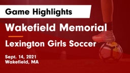 Wakefield Memorial  vs Lexington  Girls Soccer Game Highlights - Sept. 14, 2021