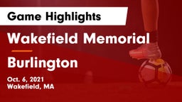 Wakefield Memorial  vs Burlington  Game Highlights - Oct. 6, 2021