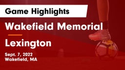 Wakefield Memorial  vs Lexington  Game Highlights - Sept. 7, 2022