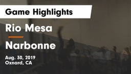 Rio Mesa  vs Narbonne  Game Highlights - Aug. 30, 2019
