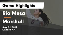 Rio Mesa  vs Marshall  Game Highlights - Aug. 31, 2019