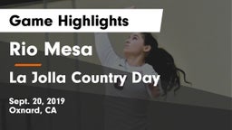 Rio Mesa  vs La Jolla Country Day  Game Highlights - Sept. 20, 2019