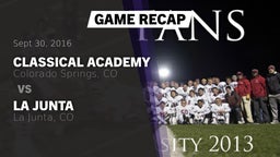 Recap: Classical Academy  vs. La Junta  2016