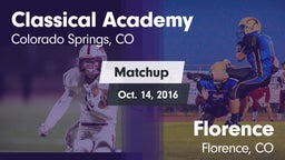 Matchup: Classical Academy vs. Florence  2016