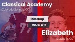 Matchup: Classical Academy vs. Elizabeth  2018