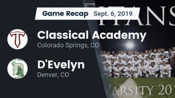 Recap: Classical Academy  vs. D'Evelyn  2019