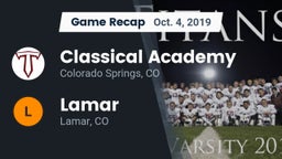 Recap: Classical Academy  vs. Lamar  2019