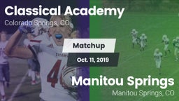 Matchup: Classical Academy vs. Manitou Springs  2019