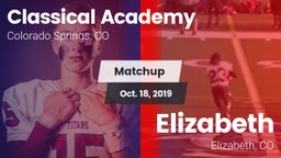 Matchup: Classical Academy vs. Elizabeth  2019