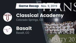 Recap: Classical Academy  vs. Basalt  2019