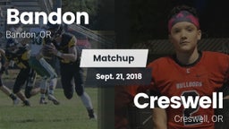 Matchup: Bandon  vs. Creswell  2018