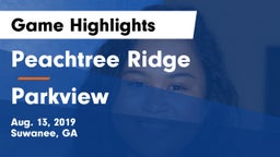 Peachtree Ridge  vs Parkview  Game Highlights - Aug. 13, 2019