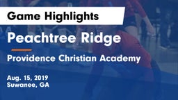 Peachtree Ridge  vs Providence Christian Academy  Game Highlights - Aug. 15, 2019