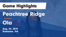 Peachtree Ridge  vs Ola Game Highlights - Aug. 24, 2019