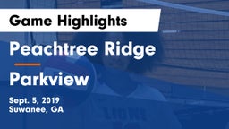 Peachtree Ridge  vs Parkview  Game Highlights - Sept. 5, 2019