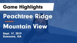 Peachtree Ridge  vs Mountain View  Game Highlights - Sept. 17, 2019