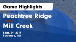Peachtree Ridge  vs Mill Creek  Game Highlights - Sept. 24, 2019