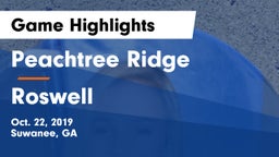 Peachtree Ridge  vs Roswell Game Highlights - Oct. 22, 2019