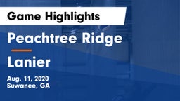 Peachtree Ridge  vs Lanier  Game Highlights - Aug. 11, 2020