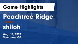 Peachtree Ridge  vs shiloh  Game Highlights - Aug. 18, 2020